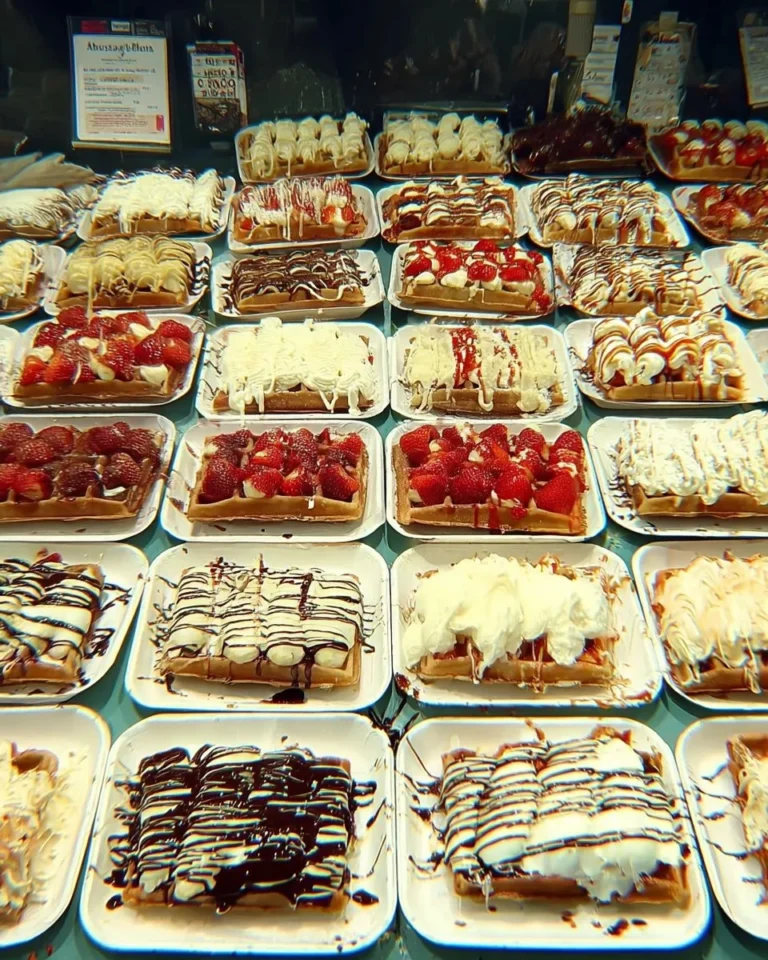 Delicious Paris street food offerings including crepes, falafel, and more.