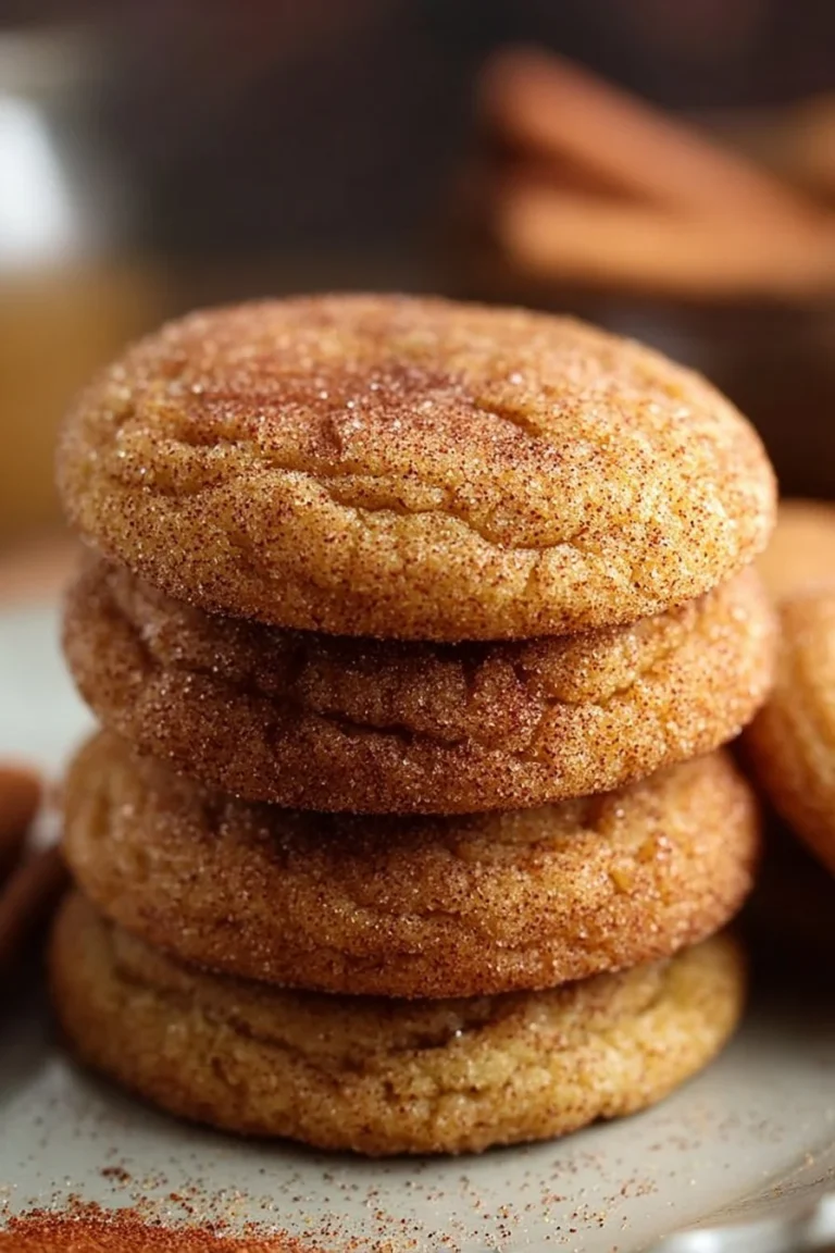 Delicious Apple Butter Snickerdoodles cookies on a wooden plate
