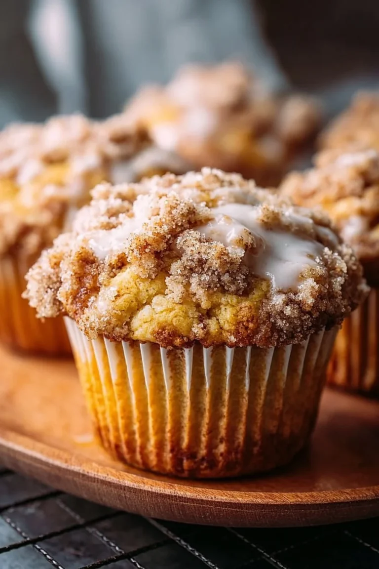 Delicious bakery-style coffee cake muffins with a crumbly topping