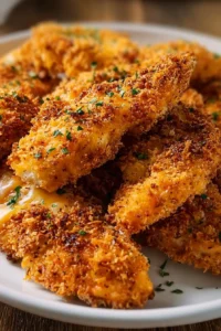 Delicious Crack Chicken Tenders served with dipping sauce