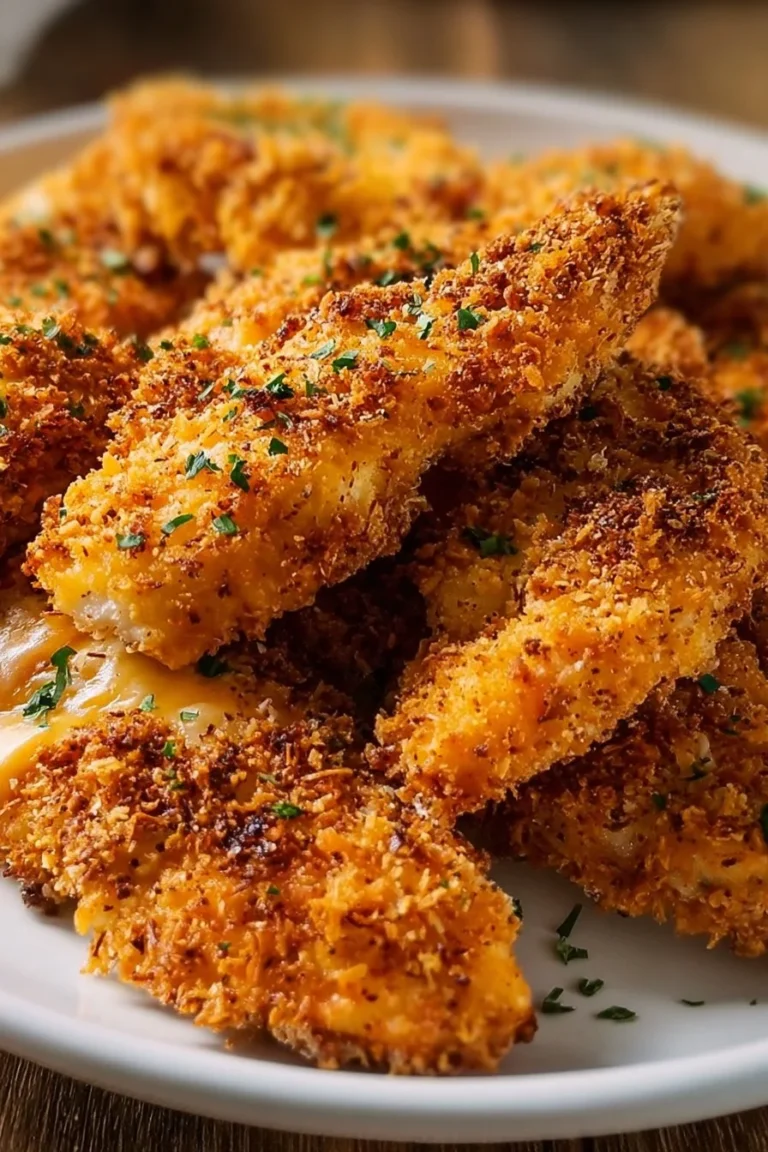 Delicious Crack Chicken Tenders served with dipping sauce