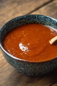 Homemade easy red enchilada sauce recipe with tomatoes and spices