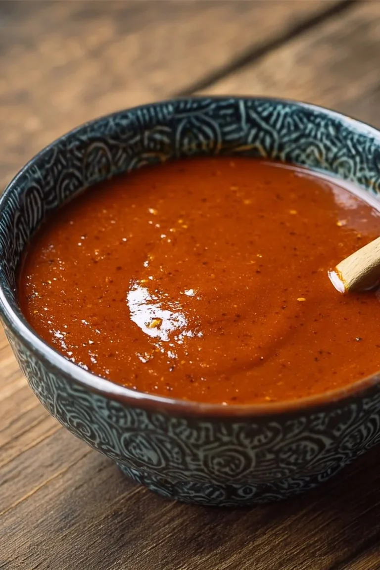 Homemade easy red enchilada sauce recipe with tomatoes and spices