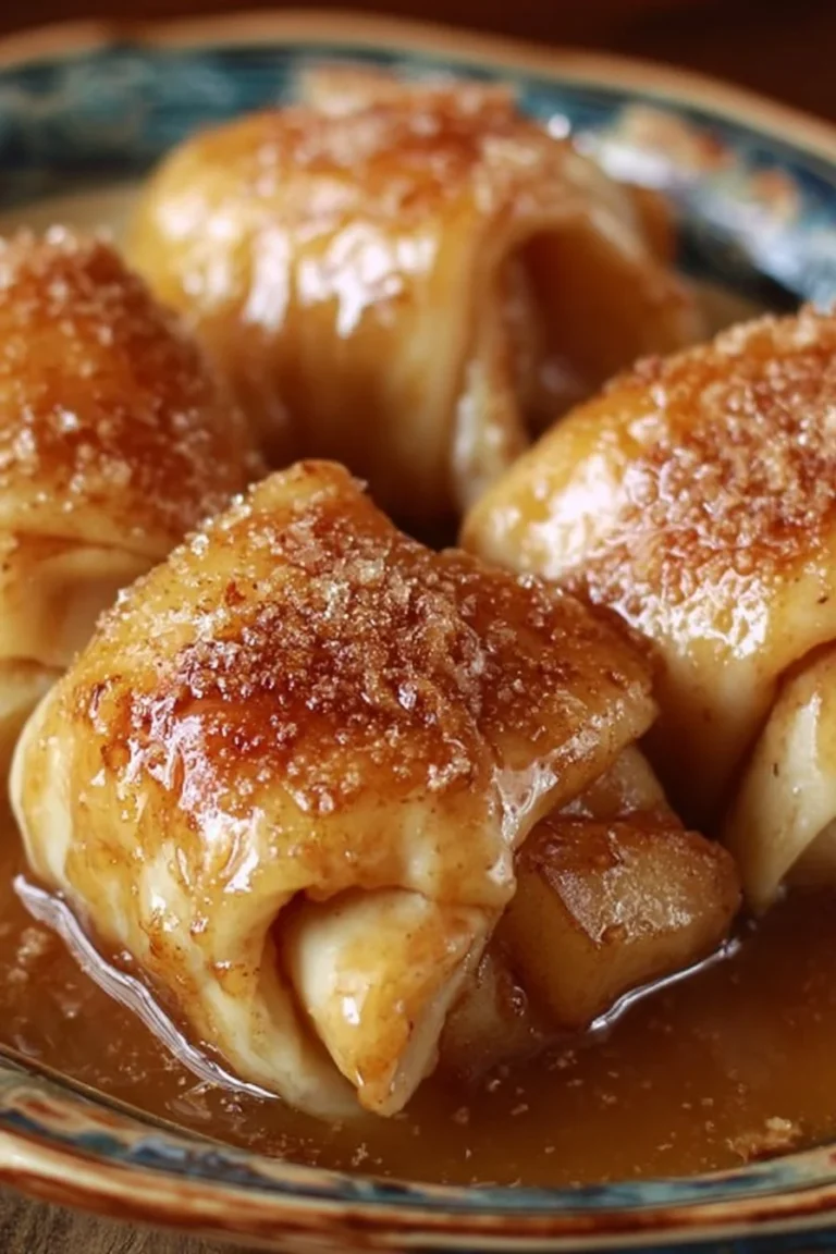 Delicious Pioneer Woman apple dumplings with cinnamon and sugar glaze