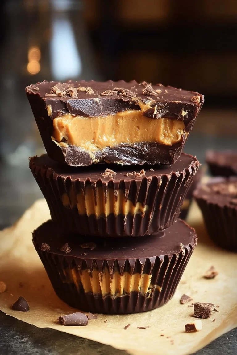 Delicious Protein Peanut Butter Cups with a rich peanut butter filling