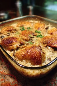 Delicious smothered chicken served over rice
