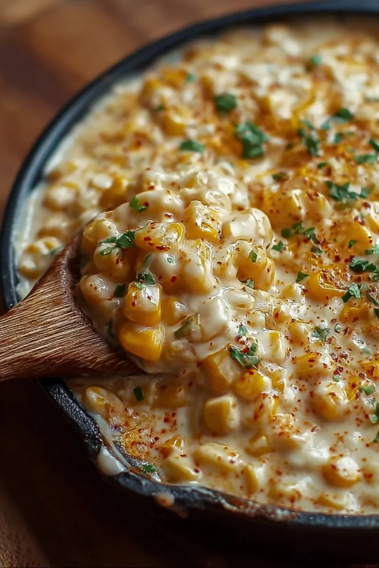 Delicious street corn queso served in a bowl with toppings.