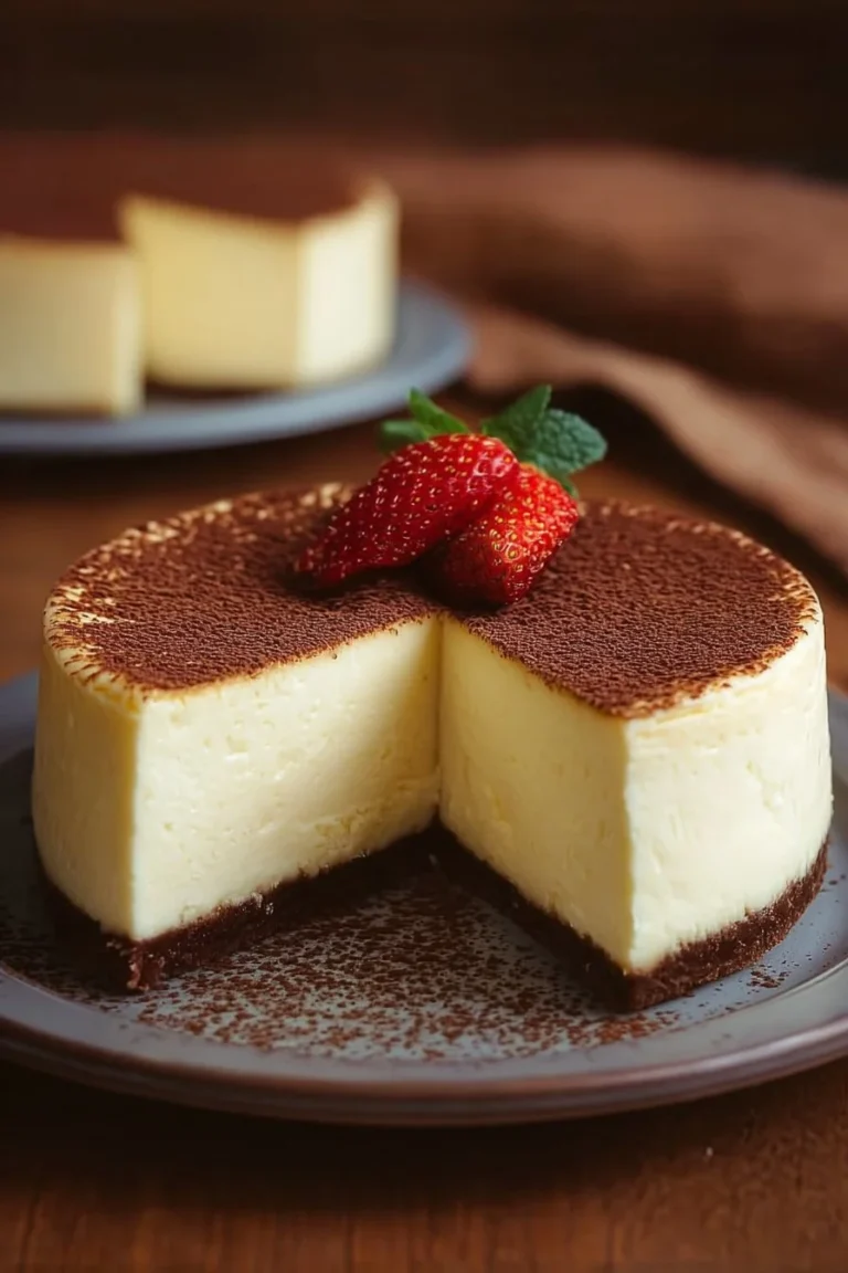 Delicious Vanilla Bean Brown Butter Cheesecake slice on a plate