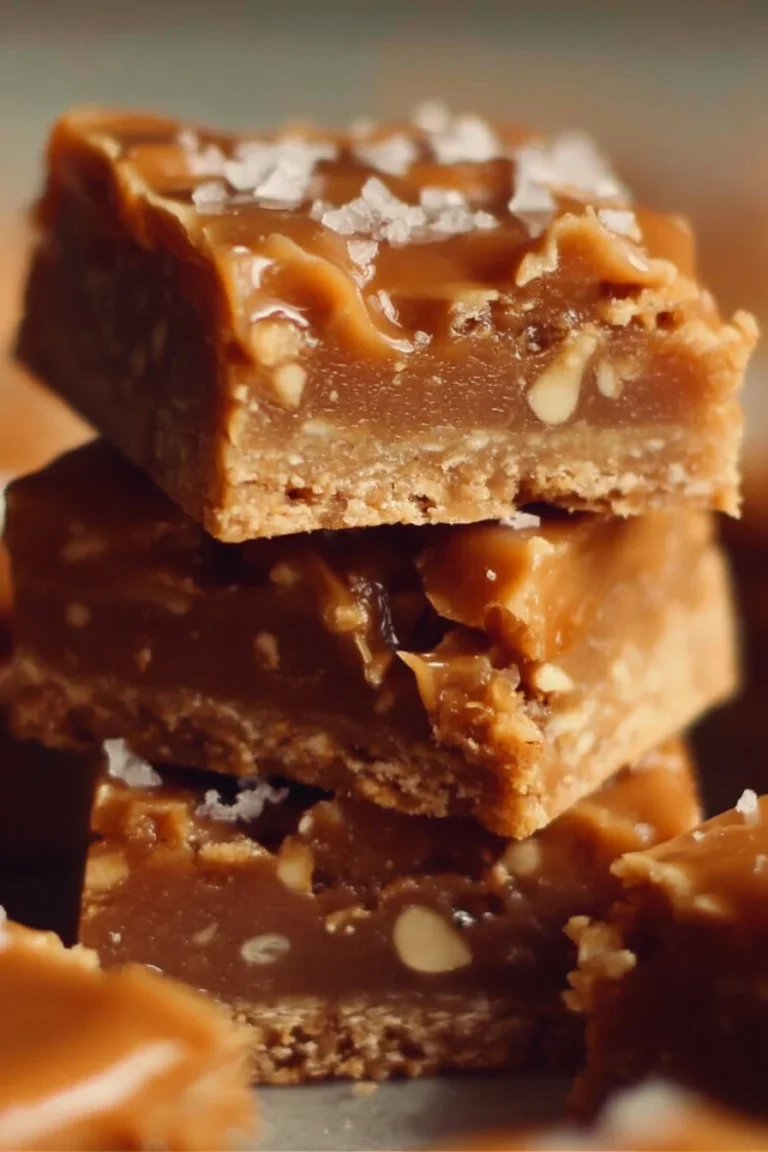 Delicious homemade butterscotch bars served on a plate