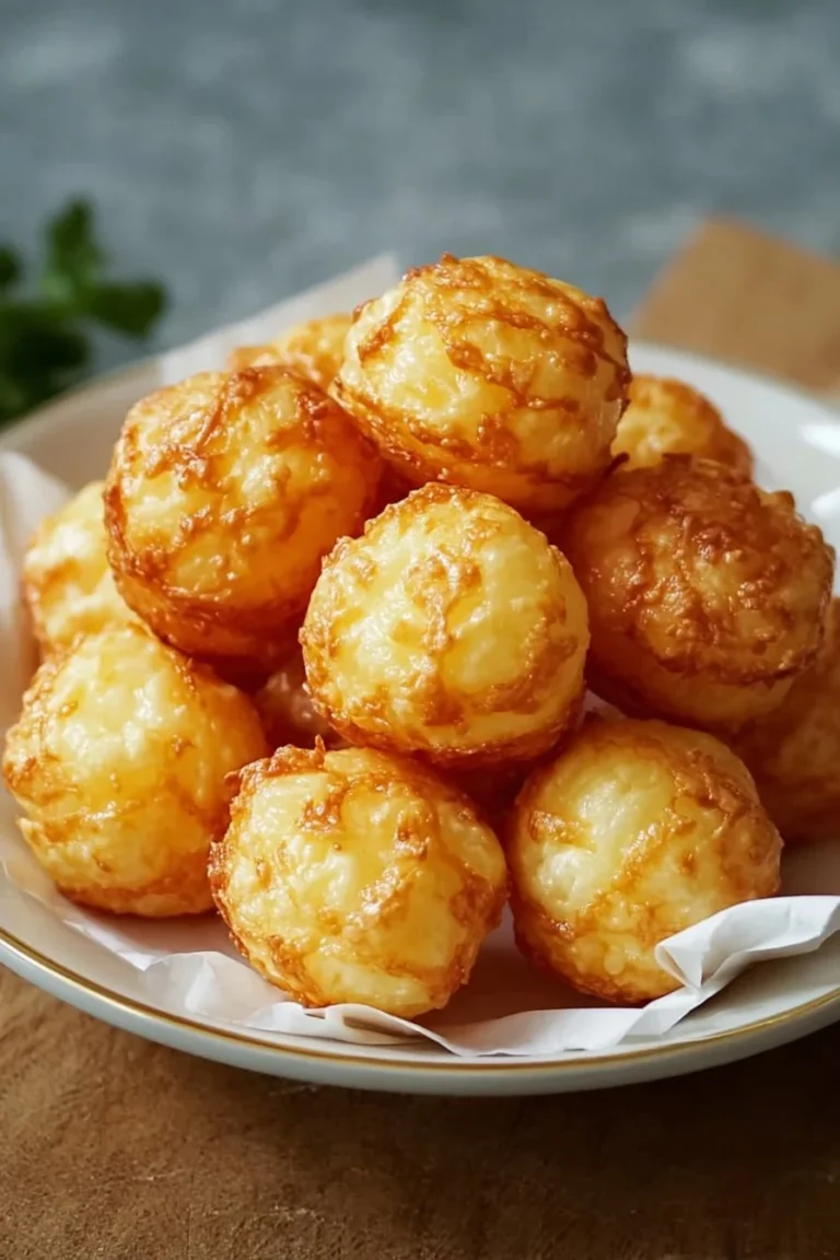Delicious homemade cheese puffs ready to be enjoyed as a snack
