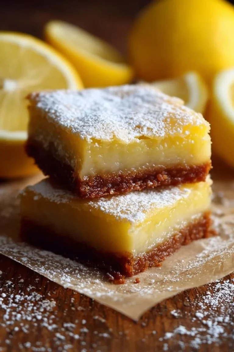 Delicious easy lemon brownies topped with a zesty lemon glaze
