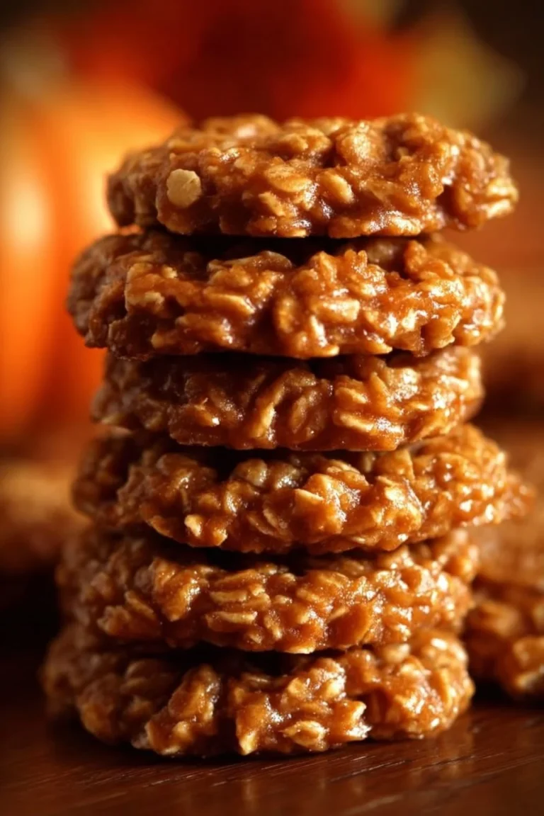 Delicious pumpkin spice no bake cookies arranged on a plate.