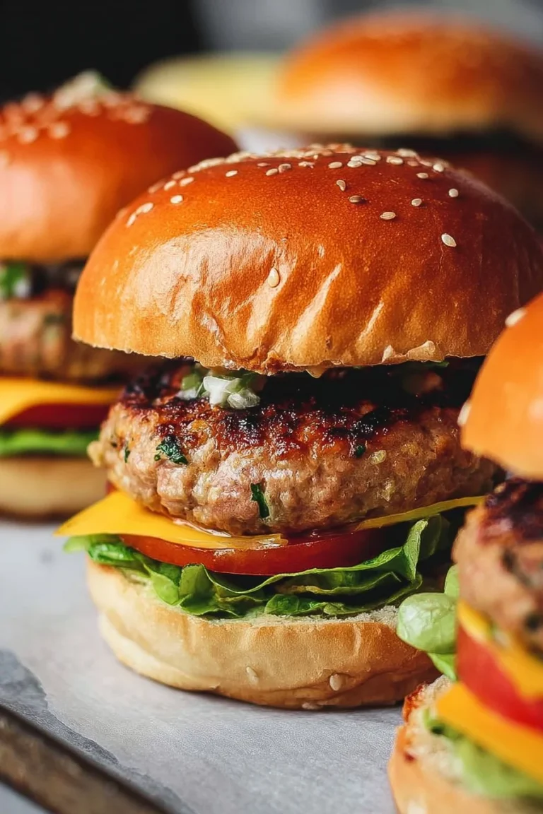 Homemade turkey burgers served with fresh toppings and sides